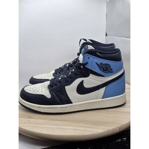 Men's Sz 7.5- Jordan Air Jordan 1 Retro High OG Obsidian UNC 555088-140 Sneakers